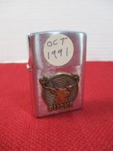 1991 Zippo Milwaukee Bucks Medallion Advertising Lighter