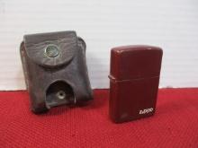 Zippo Vintage Lighter with Leather Holster