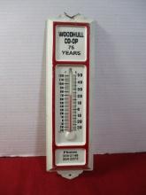 Woodhull Co-Op 75 Years Advertising Thermometer