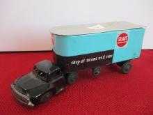 Marx Tin Lithograph Sears & Roebuck Advertising Tractor Trailer