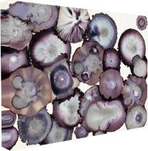Grey & Purple Abstract Geode XXL Stretched Canvas Wall Art, Multi-Color 30" x 40", Retail $139.99 