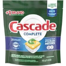 Cascade Complete ActionPacs, Dishwasher Detergent Pods, Lemon - 21 Ct