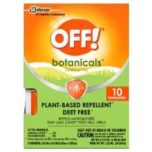 OFF Botanicals Insect Repellent Towelettes, 10 Ct 
