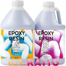INCLY 1 Gallon Epoxy Resin Kit, 1:1 Ratio, Retail $50.00