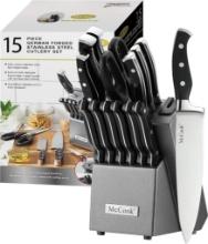 MC25A 15 Pieces German Stainless Steel Knife Set with Built-in Sharpener, $149.96 MSRP