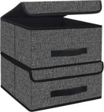 Onlyeasy Foldable Storage Bins Cubes Boxes with Lid - 2 Pack, $22.99 MSRP