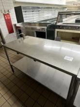 5' Stainless Table with Shelf and Can Opener