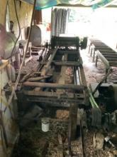 Frick Gang Edger with Infeed and Outfeed Roll Conveyors, Line Shaft Powered