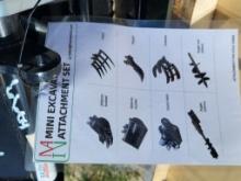 Qty (8) Excavator Attachment, Miva, Unused