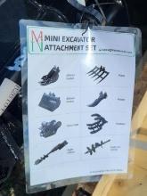 Qty (8) Excavator Attachment, Miva, Unused