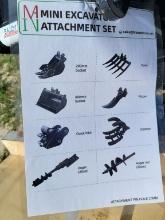 Qty (8) Excavator Attachment, Miva, Unused