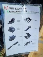 Qty (8) Excavator Attachment, Miva, Unused