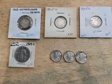 SMALL GROUP OF SILVER COINS
