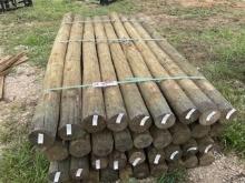 4 to 5in by 7ft Treated Wooden Fence Post