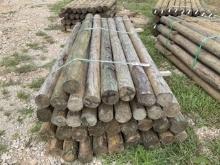 4 to 5in by 7ft Treated Wooden Fence Post