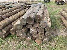 7in by 8ft Treated Wooden Fence Post