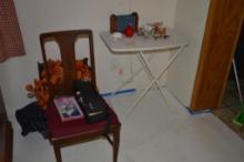 Sewing Table, Chair, & Modern Decorations