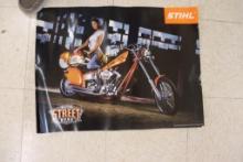 (3) STIHL MOTORCYCLE POSTERS