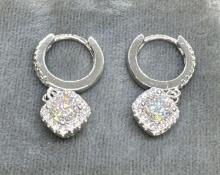 GRA Moissanite Diamond Earrings 3.52 Grams