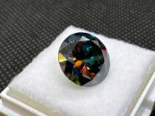 GRA Brilliant Round Cut Moissanite Diamond Gemstone 4.60ct