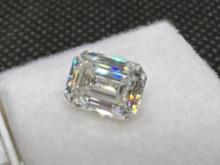 GRA Emerald Cut Moissanite Diamond Gemstone 1.70ct
