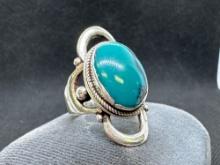 925 Silver And turquoise ring
