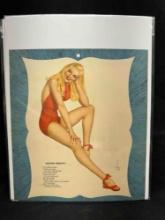 Sitting Pretty Vintage Pinup Girl Art Print a Varoa