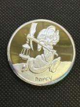 Disney Snow White 50th Anniversary Dopey 1 Troy Oz 999 Fine Silver Bullion Coin