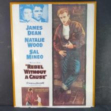 Unframed vintage movie poster Rebel Without A Cause featuring James Dean/Natalie Wood