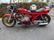 1 of 1 Custom Built Ferrari Motorcycle by Andreas "The Greek" Georgeades VIN 1J7000417