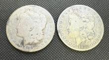 2x 1880 Morgan Silver Dollars 90% Silver Coins 51.48 Grams