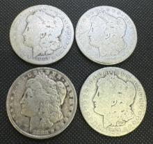 4x Morgan Silver Dollars 90% Silver Coins Mixed Dates 102.40 Grams