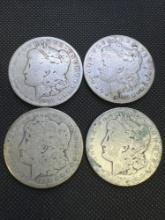 4x Morgan Silver Dollars 90% Silver Coin Mixed Dates 102.22 Grams