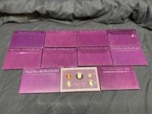 11 Coin Proof Sets United States Mint Coin Proof Sets 1985-1993