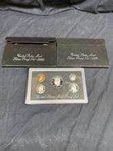 3 Coin Proof Sets United States Mint Silver 1993-1997-1998