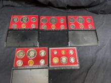 5 Coin Proof Sets 1973-1982