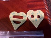 Little ceramic hearts