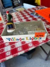 Department 56 Lights and figurine small fence mail man