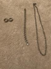 necklace bracelet earrings