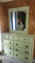 drawer and mirror.