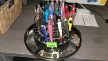 Collection of Pens and Holder
