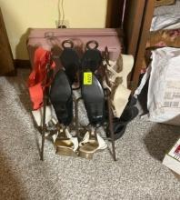 shoe rack with sandals