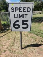 65 speed limit sign