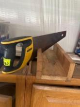 miter saw box and handsaw