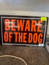 beware of dog sign