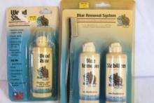 3 bottles blue remover, stabilizer and wood shine, 4 oz each