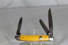 Imperial stockman knife, smooth yellow scales, vintage