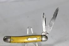 Colonial Serpentine jack knife, Providence Rhode Island, yellow handles