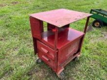 Metal Toolbox on Wheels