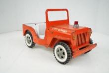 1960's Tonka Life Guard Red Jeep,